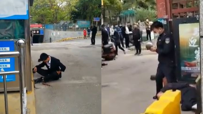 武汉小区封控 业主外出遇阻 捅伤2保安（视频）