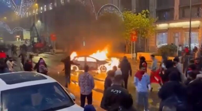 世足賽踢輸摩洛哥 比利時出現暴動火燒車