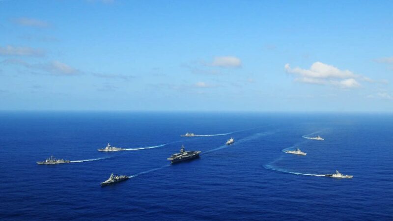 美日澳印投入14舰参与海上军演