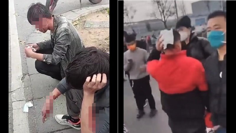 郑州富士康爆发抗议 警察凶残打人 工人怒骂共产党（视频）