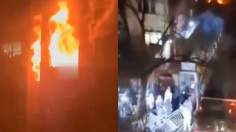 新疆高樓火災19人死傷 防疫柵欄疑堵住消防車（視頻）
