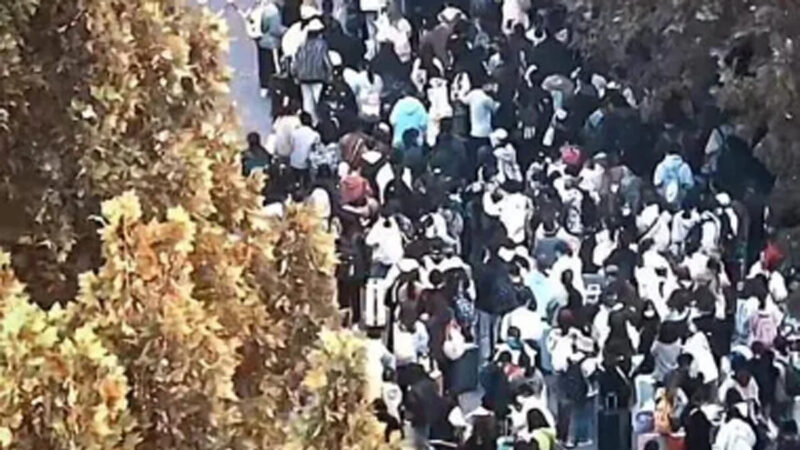 忧疫情扩散 郑州一高校数万学生集体冲出校园