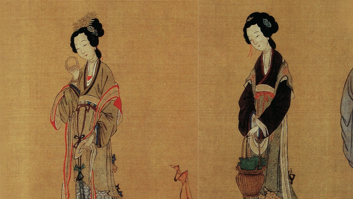 等待一個人,她為何能堅守十八年明佚名千秋絕艷圖局部。(新唐人電視台)