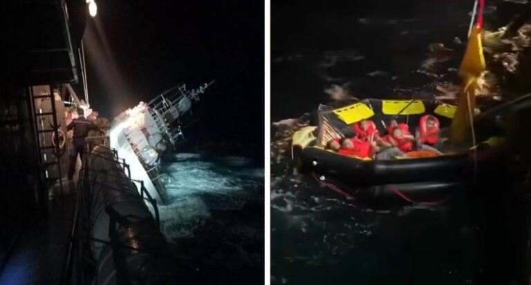 泰國軍艦沉入波濤洶湧暹羅灣 33水手失聯(視頻)