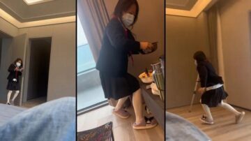 中國「談疫色變」 女兒為爸爸送飯飛奔逃離（視頻）
