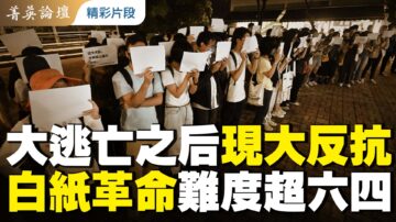 【菁英论坛精采片段】大逃亡之后现大反抗 白纸革命难度超六四