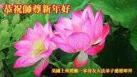 美國多地法輪功學員恭祝李洪志大師新年好