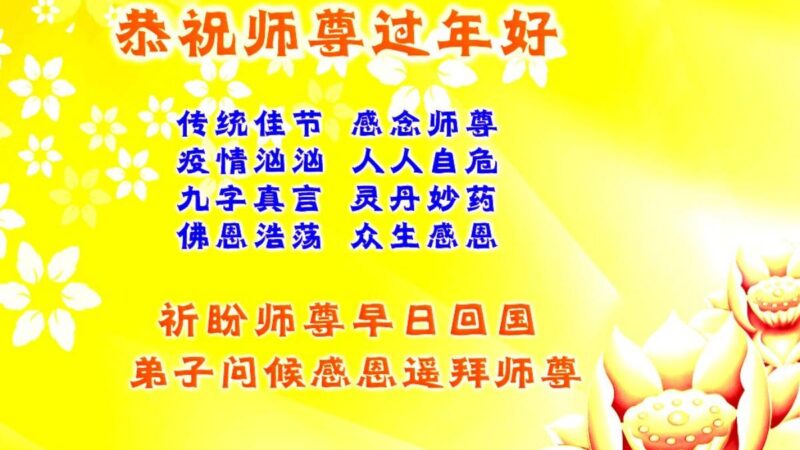 山东法轮功学员恭祝李洪志大师新年好(22条)
