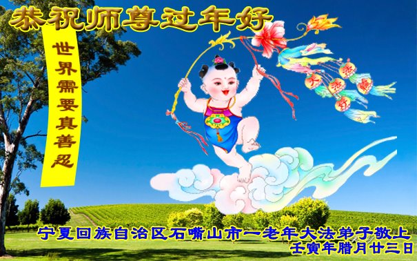 寧夏、青海、山東法輪功學員恭祝李洪志大師新年好(29條)