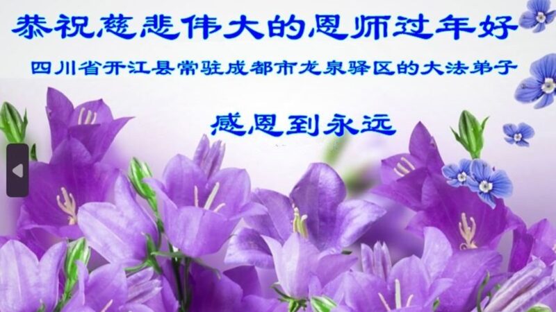 成都法輪功學員恭祝李洪志大師新年好(24條)