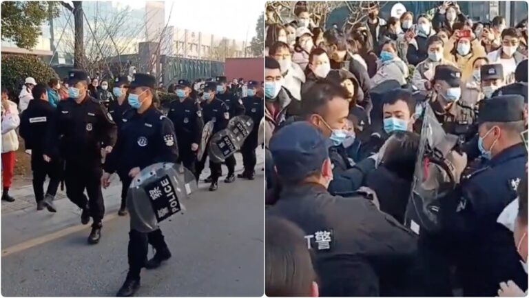 中國新聞快報：杭州爆維權抗議 女工被警察打傷