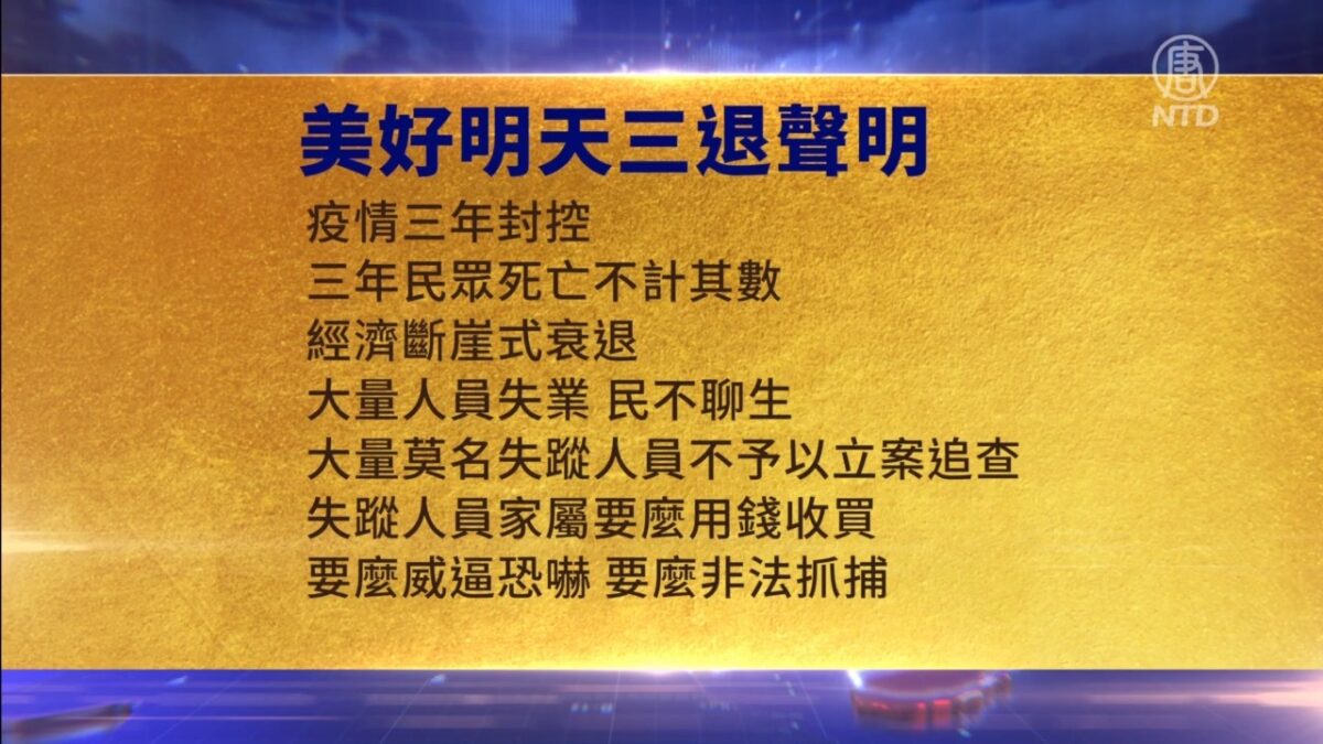 【禁闻】2月19日三退声明精选