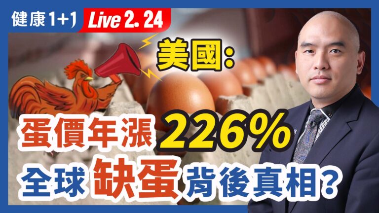【健康1+1】美國蛋價年漲226％ 全球缺蛋背後真相？