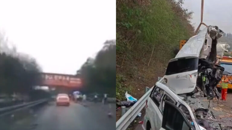 成渝高速兩車相撞 麵包車內6人死亡 車輛全毀