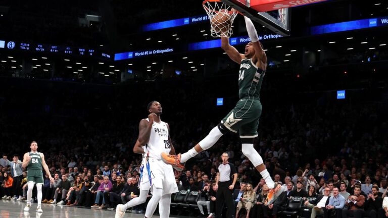 NBA字母哥歸隊攻33分 公鹿逆轉籃網奪15連勝