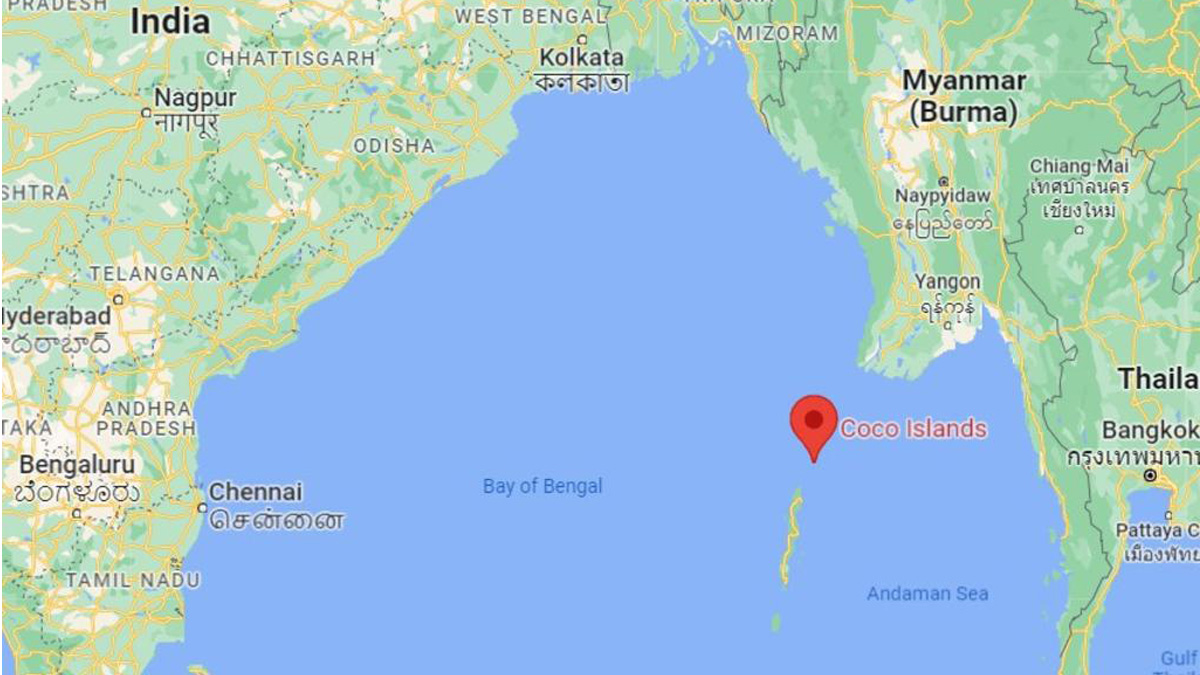 緬甸南部的科科群島(Coco Islands)。(Google Maps)