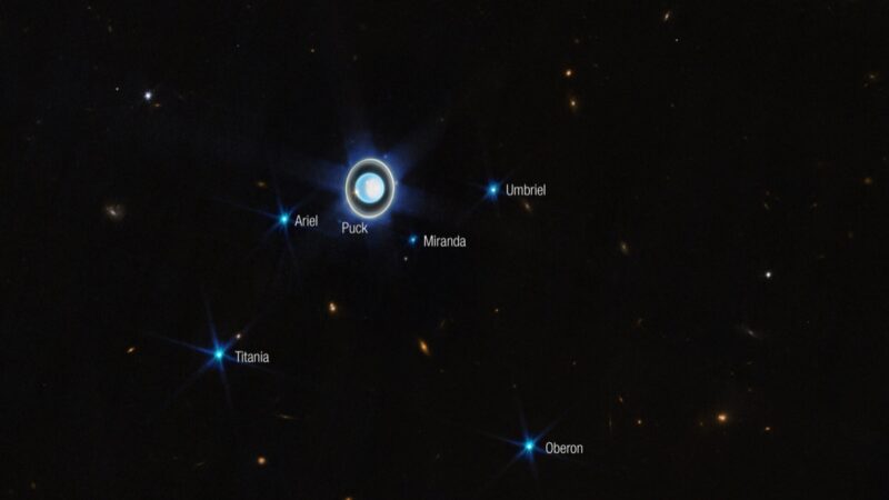 NASA公布天王星新圖 清晰光環引人注目