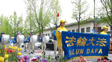 天國樂團青瓦台前遊行 遊客歡迎