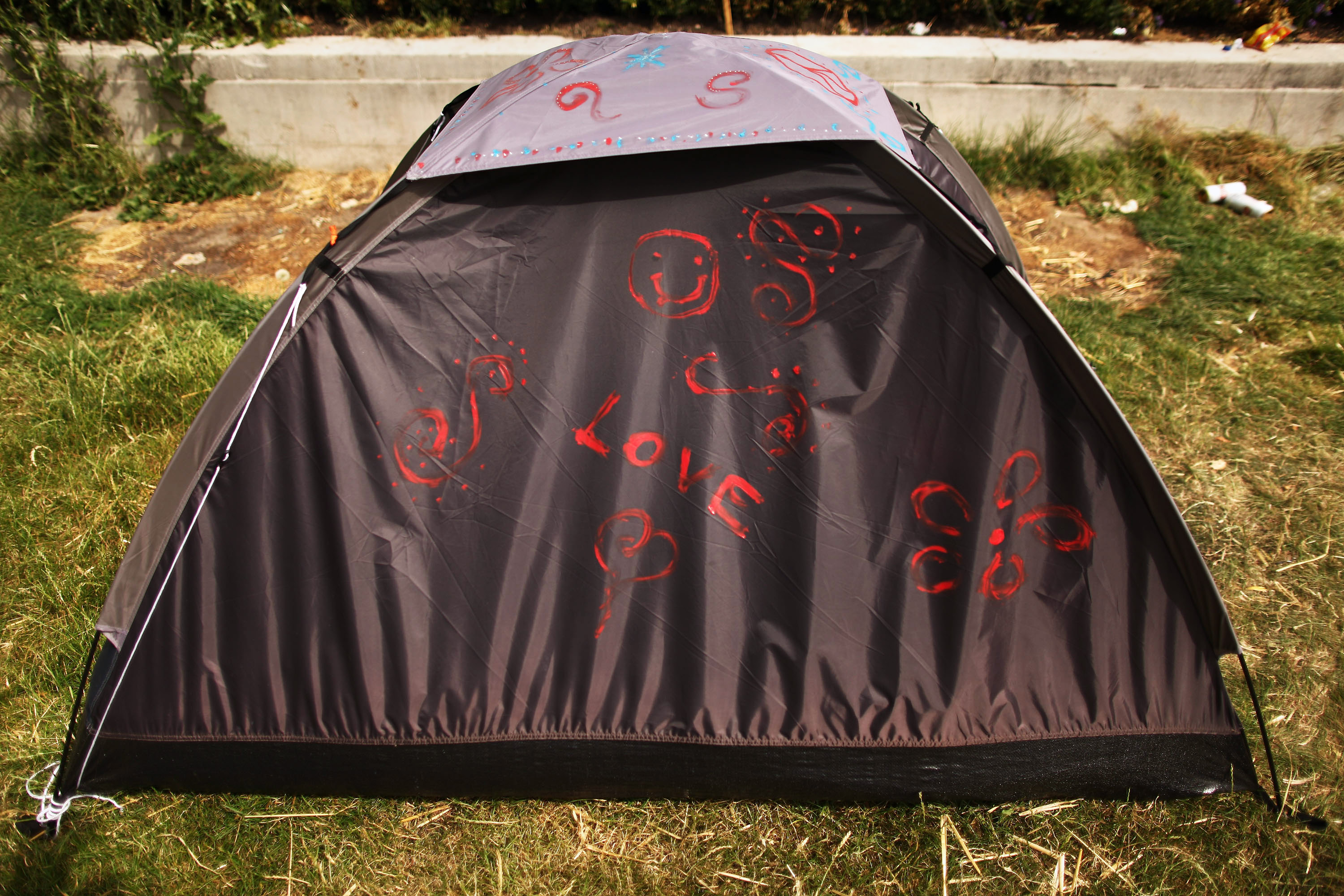 小女孩睡在帐篷里，带着书和手电筒照片摄影图片_ID:159723209-Veer图库
