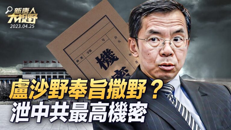 【大視野 冷戰觀察室】盧沙野奉旨撒野？泄露中共最高機密