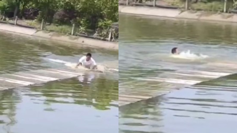 五一夺命假期 重庆游客浮桥玩水溺亡（视频）