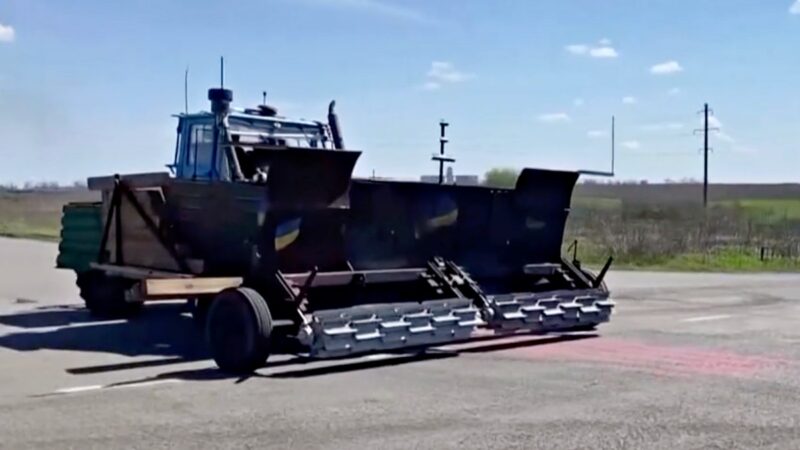 Ukrainian Farmers Use Handmade Demining Tractors to Clear Landmines in Farmland