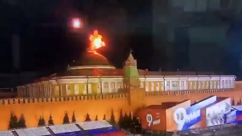 無人機在克里姆林宮穹頂爆炸 烏克蘭否認發動攻擊