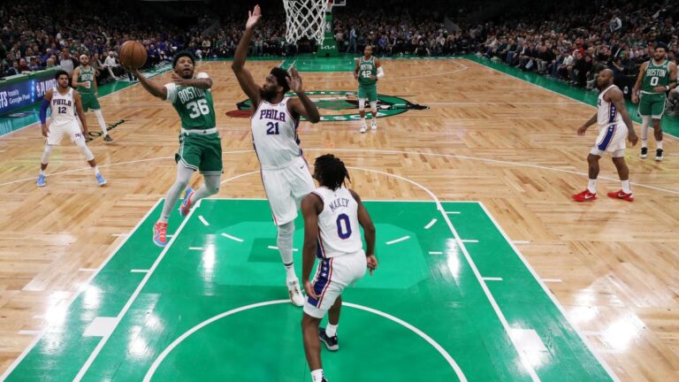NBA凱爾特人主場大勝76人 扳平系列賽(組圖)