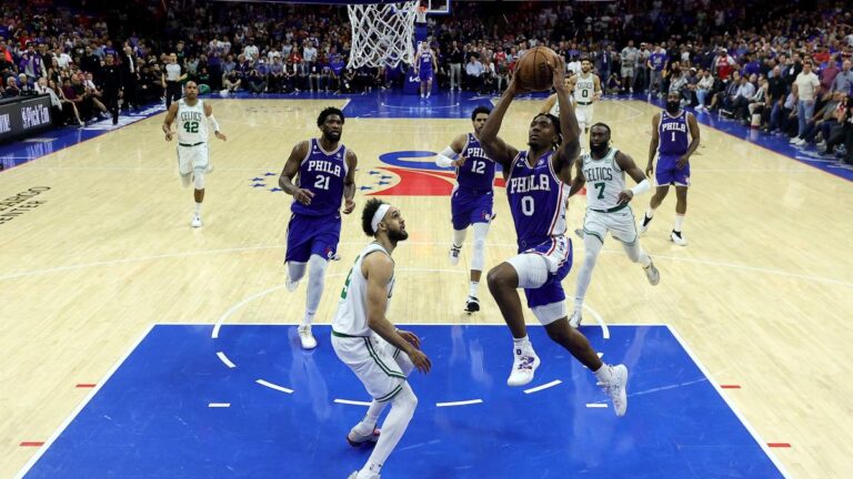 NBA季後賽 凱爾特人與76人3:3戰平(組圖)