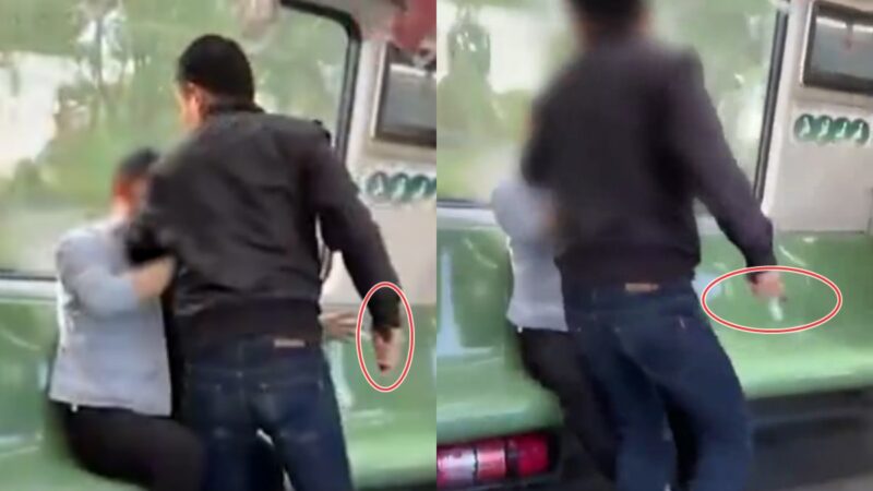 上海地鐵車廂內 一男子持刀刺殺另一名男子