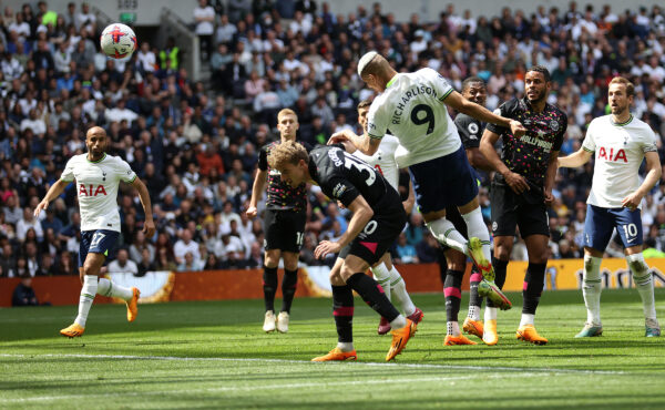 LONDON, ENGLAND - MAY 20: Richarlison of Spurs heads towards goal during the Premier League match between Tottenham Hotspur and Brentford FC at Tottenham Hotspur Stadium on May 20, 2023 in London, England. 