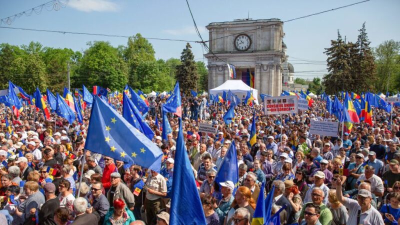 憂俄羅斯破壞穩定 摩爾多瓦民眾集會支持政府向歐洲靠攏