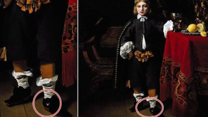 400年前肖像画惊见男孩穿“Nike” 网友称“穿越”