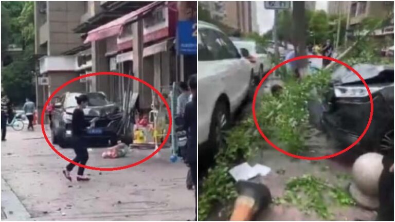 傳成都男開車撞商鋪 又撞傷路人（視頻）