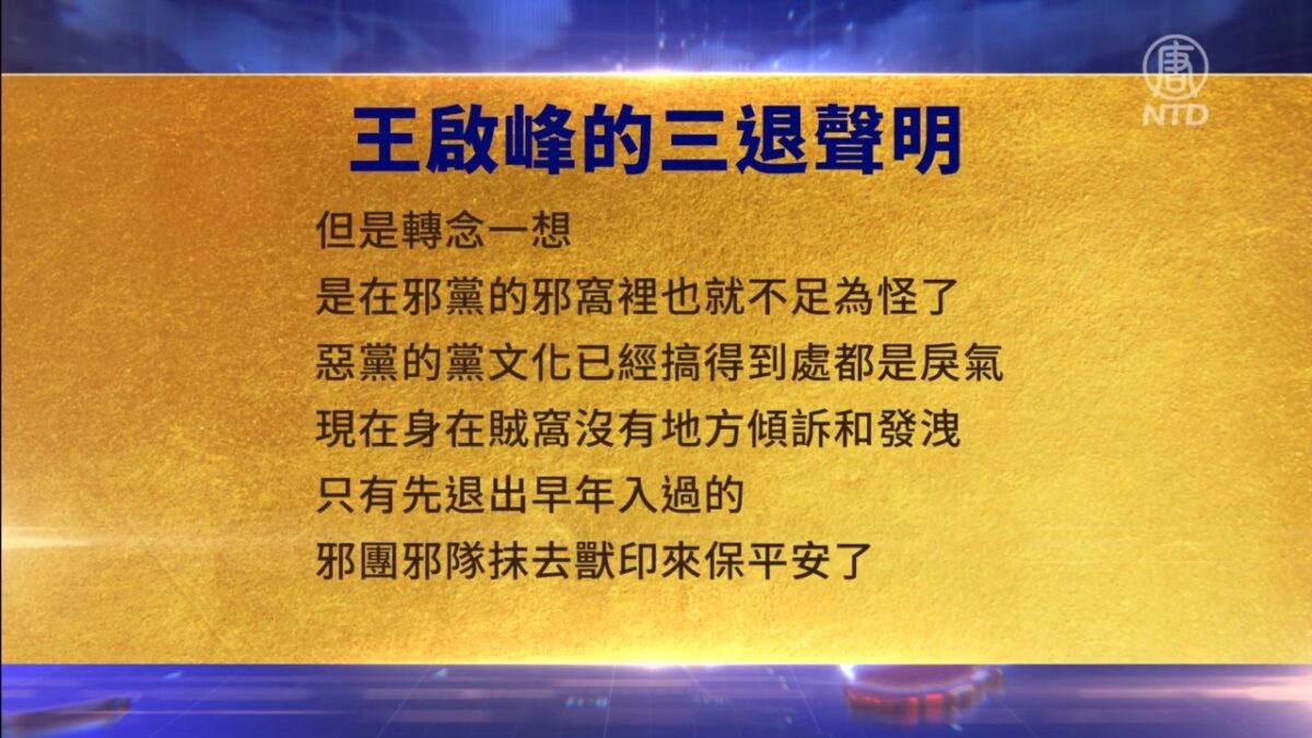 【禁闻】5月29日三退声明精选