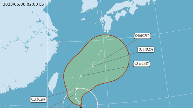 颱風瑪娃龜速轉北 估台灣北部降雨 南部防高溫