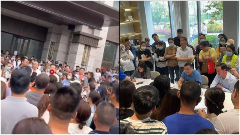 揚州一天2樓盤被爆爛尾 業主交房日維權（視頻）