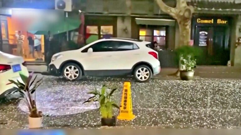 江蘇多地突降冰雹 最大直徑5厘米