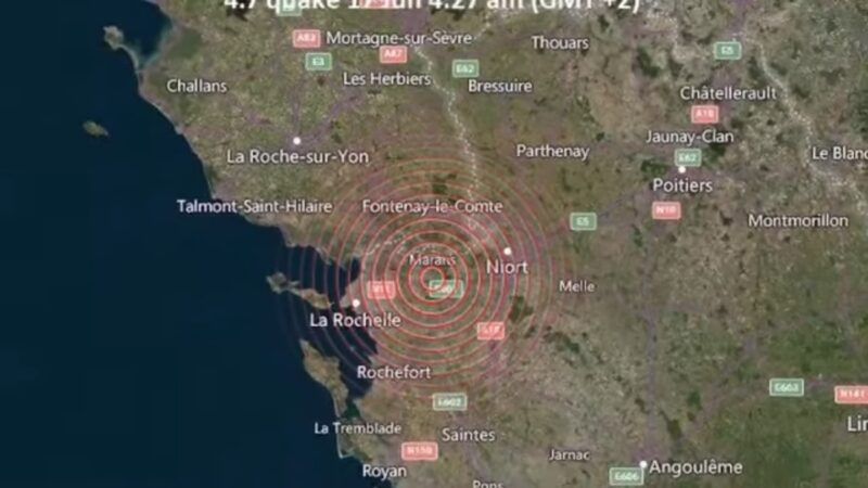 法國地震規模4.8 深度僅10公里