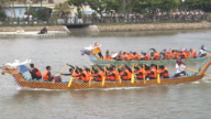 “多国联军”划龙舟 竹市龙舟赛战况激烈