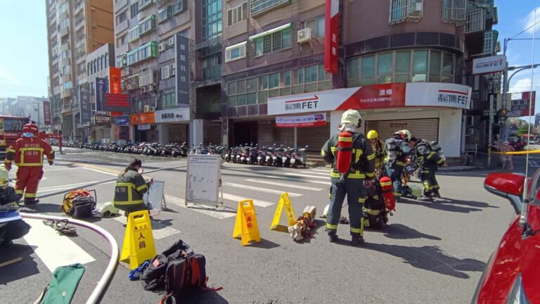 竹北市多處瓦斯外洩 一大樓氣爆12戶住家接連火警