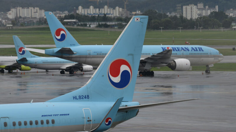 需求萎缩 韩国航空暂停部分飞往中国航班