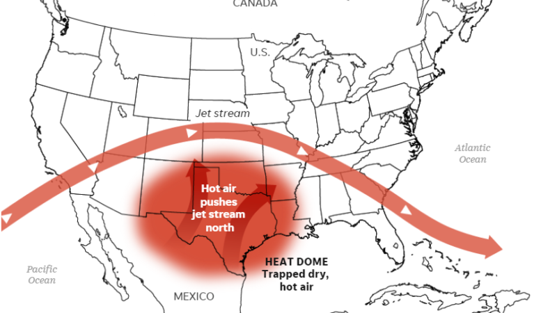 热穹顶将扩展到德州之外地区 影响数百万人