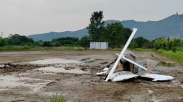 江蘇一飛機墜毀在稻田 視頻曝光（視頻）