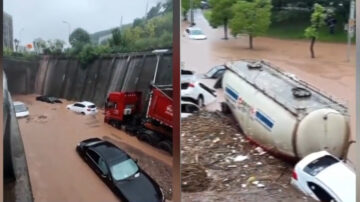 【禁聞】暴雨致山洪暴發 重慶萬州緊急停工停學