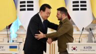 韓國總統突訪烏克蘭 與澤連斯基會談
