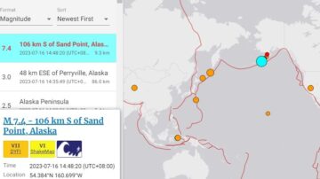 阿拉斯加半島7.4地震深度僅9.3公裡 發布海嘯警報