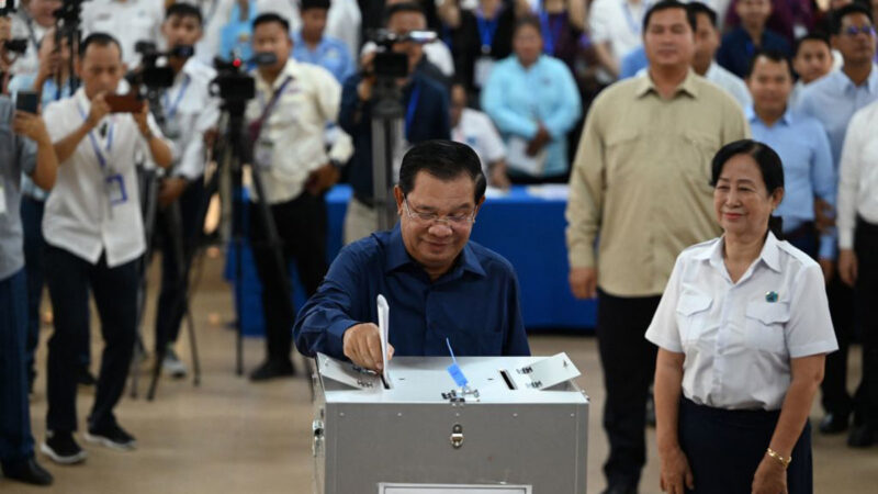 柬埔寨選舉結果出爐 美國暫停部分援助