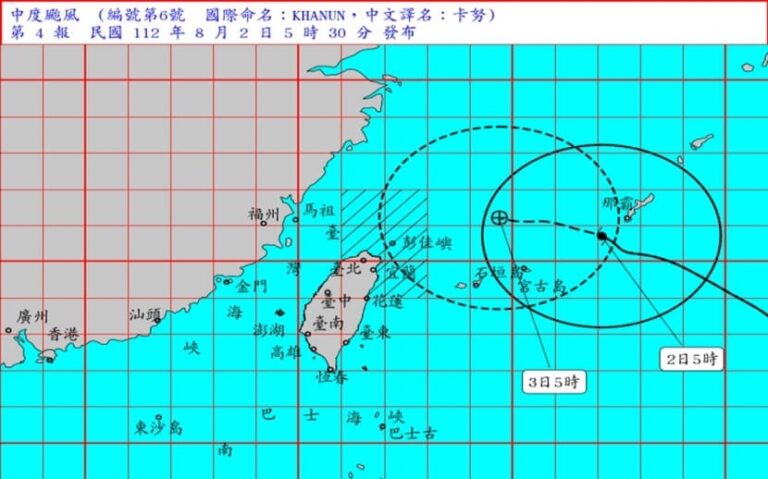 颱風卡努逢年度大潮 台下午5時30分發陸警