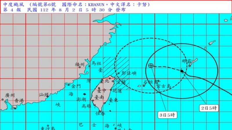 颱風卡努逢年度大潮 台下午5時30分發陸警